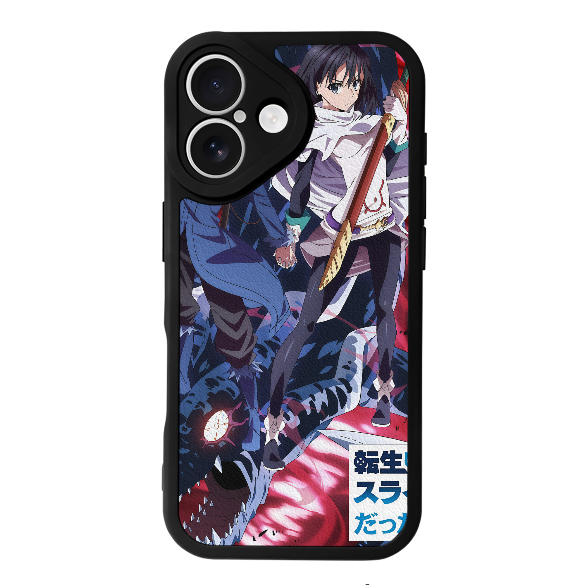 （画像用） 転スラ Regarding Reincarnated to Slime 【iPhone 16シリーズ対応】シリコンスマホケース（レザー調） 材質：シリコン